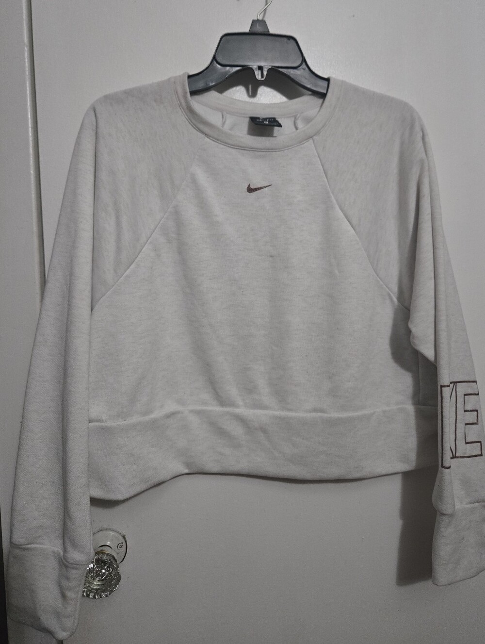Nike Dri-fit cropped crewneck sweatshirt